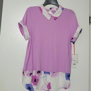 Collar Elle lilac floral